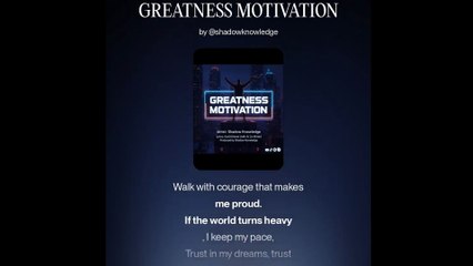 GREATNESS MOTIVATION – Shadow Knowledge feat. Gurixgrewal (Official Music Audio)