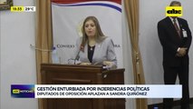 Video: diputados de oposición aplazan a Sandra Quiñónez