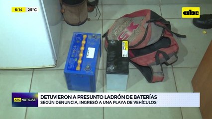 Video: Detuvieron a presunto ladrón de dos baterías