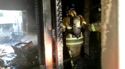 Video: salvan a un perro tras incendio en Fernando de la Mora