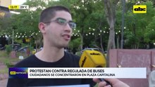 Video: Protestan contra regulada de buses