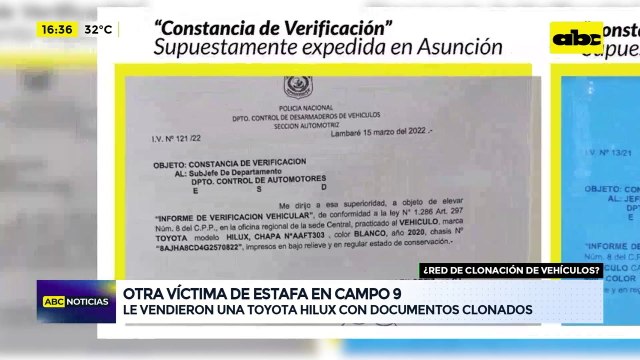 Video: Le vendieron una Toyota Hilux con documentos clonados