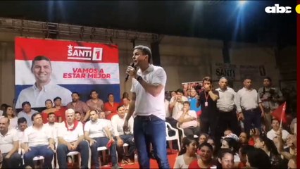 Santiago Peña pide enviar una "señal" a los que miran "desde afuera"