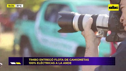 Video: Timbo entregó flota de camionetas 100% eléctricas a la ANDE