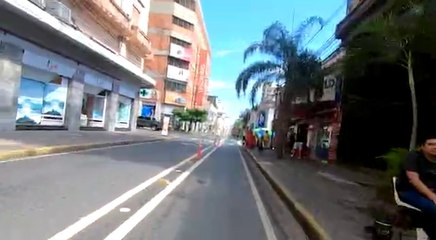 Recorrido en bicicleta por el tramo de bicisenda sobre la calle Palma