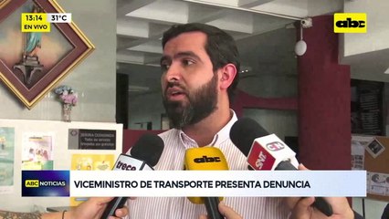Video: Viceministro de transporte presenta denuncia