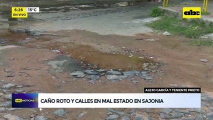Video: Caños rotos y calles en mal estado en Sajonia
