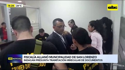 Video: Fiscalía allanó municipalidad de San Lorenzo