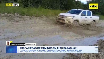 Video: Precariedad de caminos en Alto Paraguay