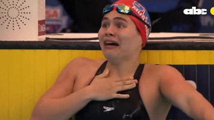 La reacción de Luana Alonso al marcar un nuevo récord nacional