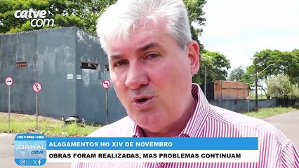 Alagamentos continuam na ponte do bairro XIV de Novembro em Cascavel