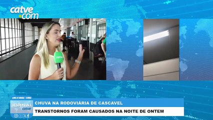 Chuvas em Cascavel: manhã de limpeza e improviso na Rodoviária de Cascavel