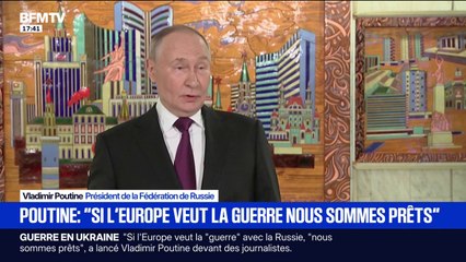Vladimir Poutine: "Si l'Europe décide soudainement de nous faire la guerre, nous sommes prêts, dès maintenant"