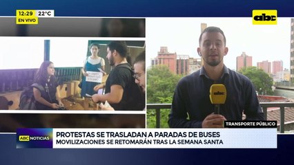 Video: Protestas se trasladan a paradas de buses