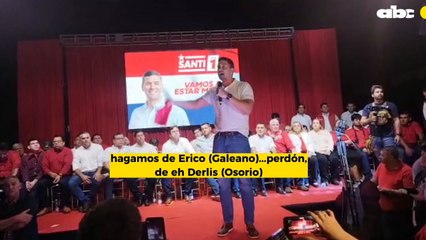 Santiago Peña confunde a Derlis Osorio justo con Erico Galeano, a quién denunció penalmente.