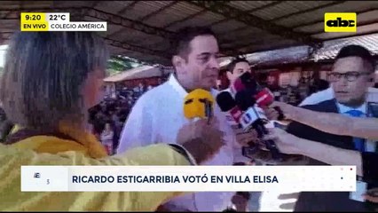 Video: Ricardo Estigarribia votó en la Escuela América