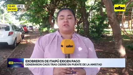Video: Exobreros de Itaipú exigen pago