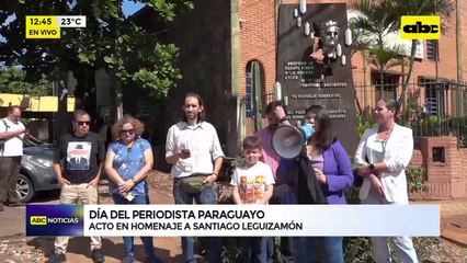 Día del periodista paraguayo: Acto en homenaje a Santiago Leguizamón