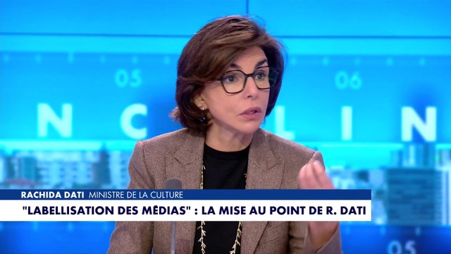 Vidéo de l'Élysée contre CNEWS : «On ne vous cible pas, mais on parle de vous car vous êtes un média traditionnel», assure Rachida Dati