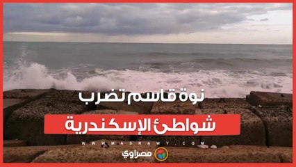 أمطار غزيرة وصقيع.. نوة قاسم تضرب شواطئ الإسكندرية