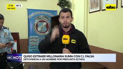 Video: Quiso extraer G. 1.500 millones con cédula falsa
