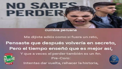 NO SABES PERDER POR JAVIER LINDO M.