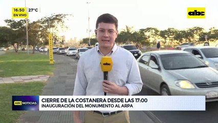 Video: Cierre de la Costanera desde las 17:00 por inauguración del monumento ‘’El Arpa Paraguaya’'