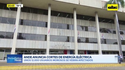 Video: ANDE intensificará cortes por mora desde mañana