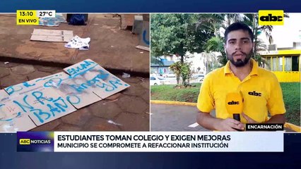 Video: Estudiantes toman colegio y exigen mejoras en Encarnación