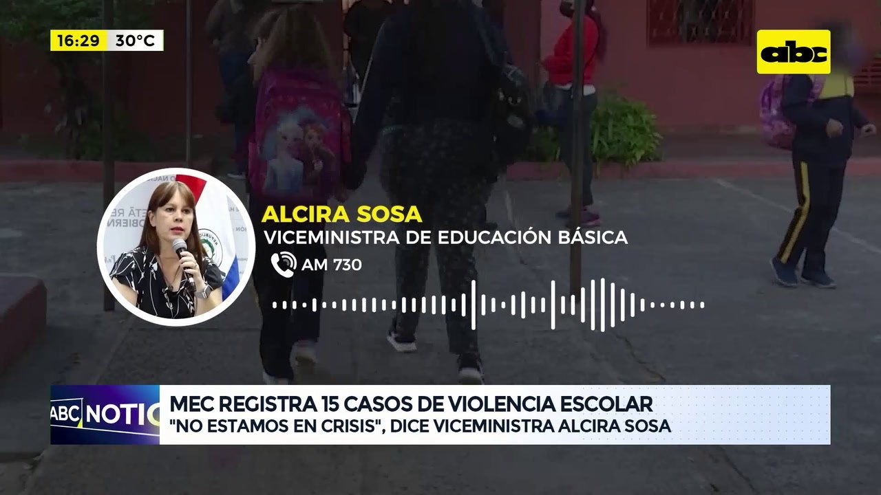 Video: MEC registra 15 casos de violencia en instituciones educativas