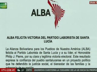 Comunicado | ALBA-TCP felicita la reelección del primer ministro en Santa Lucia Philip J. Pierre