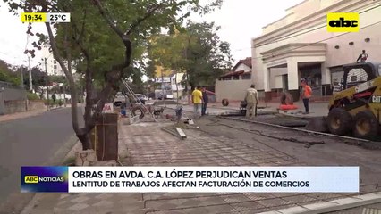 Video: Obras en avda. C.A. López perjudican ventas