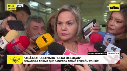 Video: Senadora afirma que bancada apoyó reunión con HC