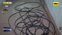 Video: “Pillado” en flagrancia con cable robado