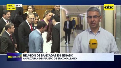 Reunión de bancadas de Senado: Analizarán desafuero de Erico Galeano