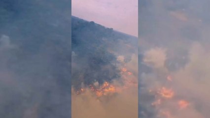 Imágenes De Dron De Un Incendio Rural En Zona Del Límite Entre San Pedro Y Cordillera