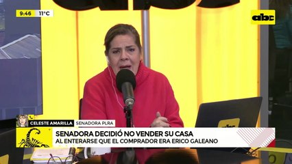 Video: Senadora decidió no vender su casa a Erico Galeano