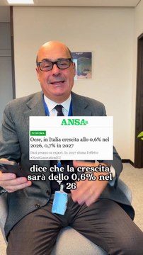 Zingaretti - Ocse conferma: l’Italia, finito l’effetto Next generation Ue, non cresce (02.12.25)