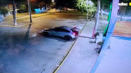 Así intentaron robar un cajero automático en Lambaré