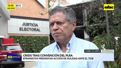 Crisis tras convención del PLRA: efrainistas presentan acción de nulidad ante el TSJE