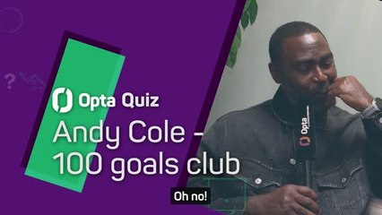Andy Cole takes the Premier League centurions Opta Quiz