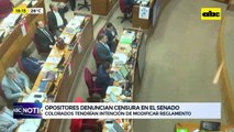 Video: Opositores denuncian censura en el Senado