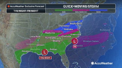 Winter storm to bring snow and ice from the Carolinas to Maryland