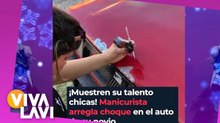 Manicurista sorprende al reparar el coche de su novio
