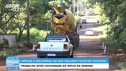 Limpeza e melhorias estão sendo realizadas na rua Salgado Filho