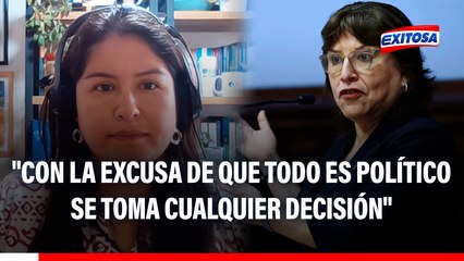 Beatriz Ramírez sobre inhabilitación de Delia Espinoza: "Con la excusa de que todo es político se toma cualquier decisión"