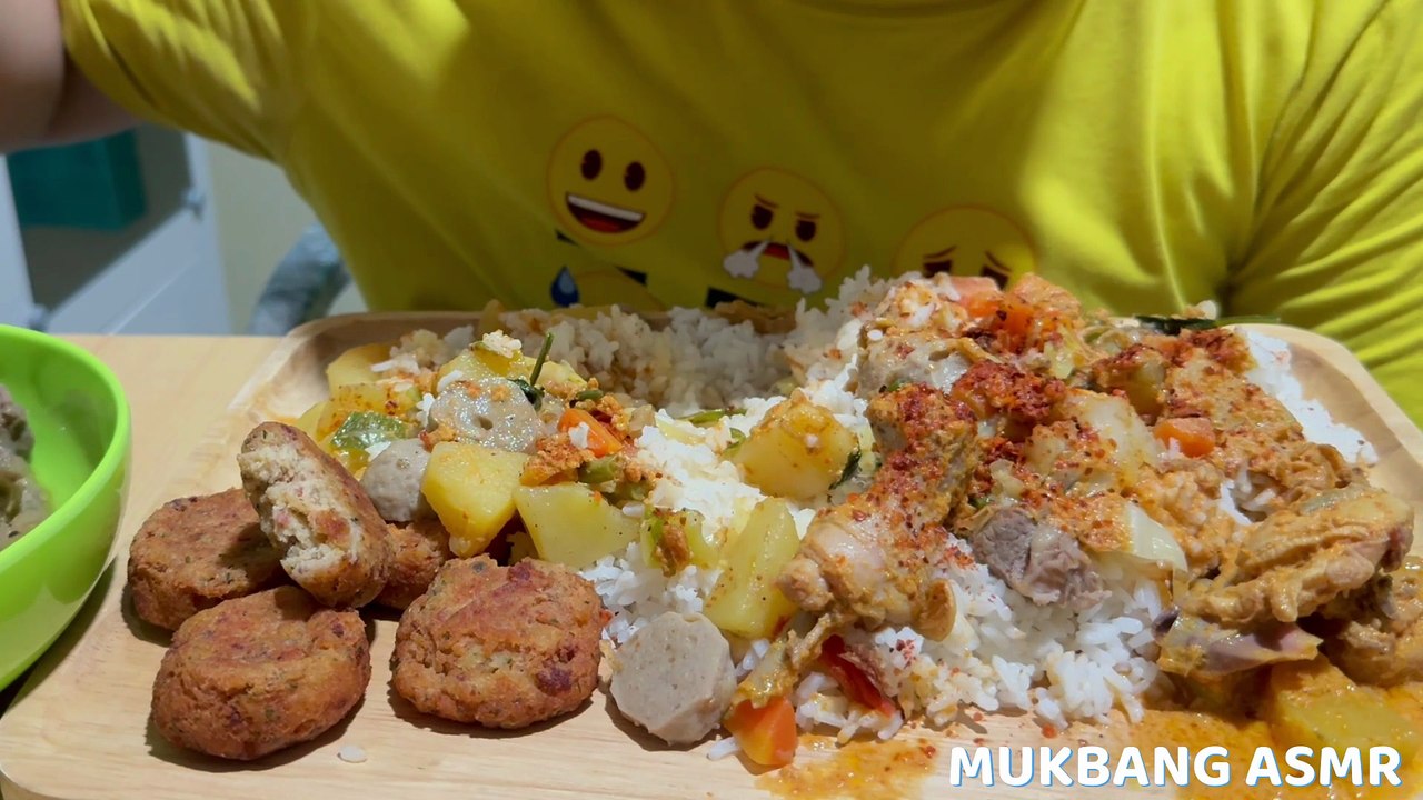 MUKBANG ASMR NASI SOTO PADANG SUP SAYUR OPOR AYAM PERKEDEL