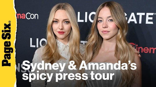 'The Housemaid' stars Sydney Sweeney, Amanda Seyfried on dirty DMs, almost kissing | Viral Press Tours
