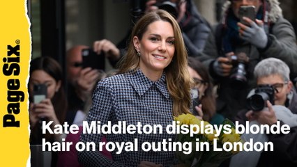 Kate Middleton puts blonde hair on display during royal outing in London