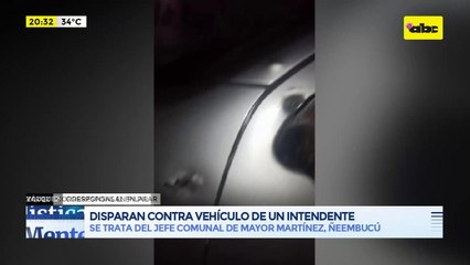 Video: disparan contra el vehículo del intendente de Mayor Martínez